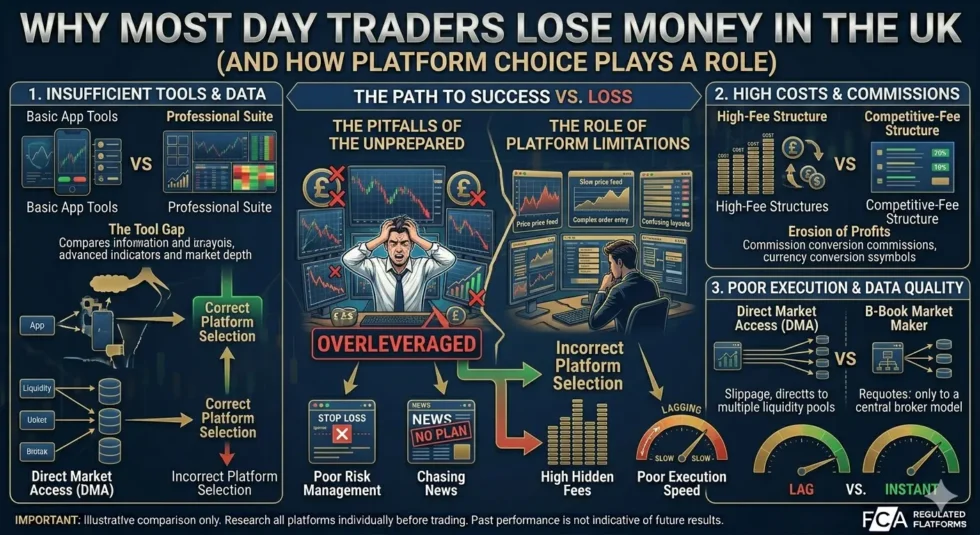 Why Most Day Traders Lose Money in the UK (And How Platform Choice Plays a Role)