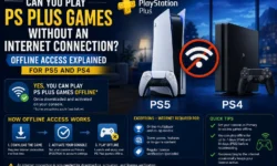 PS5 and PS4 offline play guide: enable Console Sharing/Offline Play on PS5 or activate Primary PS4 to play downloaded PS Plus games without internet.