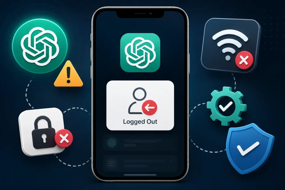 iPhone ChatGPT login troubleshooting: clear browser cache, reinstall app, disable VPN, and check date/time settings for logout issues.