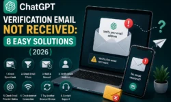 ChatGPT verification email troubleshooting guide: check spam folder, add noreply@openai.com to allowlist, try Gmail/Outlook, request new code, clear cache.