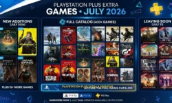 PlayStation Plus Extra July 2026 catalog update: removal list of 8 games including Risk of Rain 2 and Tropico 6, with removal date July 21.