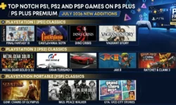 PS Plus Premium classics lineup: Psi-Ops, Indigo Prophecy, plus upcoming Gitaroo Man and Onimusha Dawn of Dreams PS2 game covers.