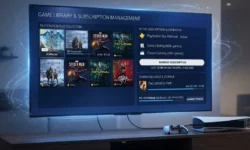 PlayStation Plus download guide: Accessing Essential, Extra, and Premium games, cloud save management, and license warning infographic.
