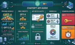 ChatGPT API guide: GPT-5.5 pricing table, free credit setup, API key generation, and common error fixes like insufficient quota.