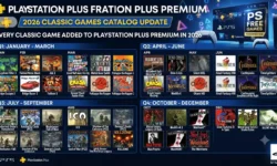Collection of PS Plus Premium classic games added in 2026: Ridge Racer, Tekken Dark Resurrection, WALL-E, Gitaroo Man, Psi-Ops, Indigo Prophecy, Onimusha Dawn of Dreams.